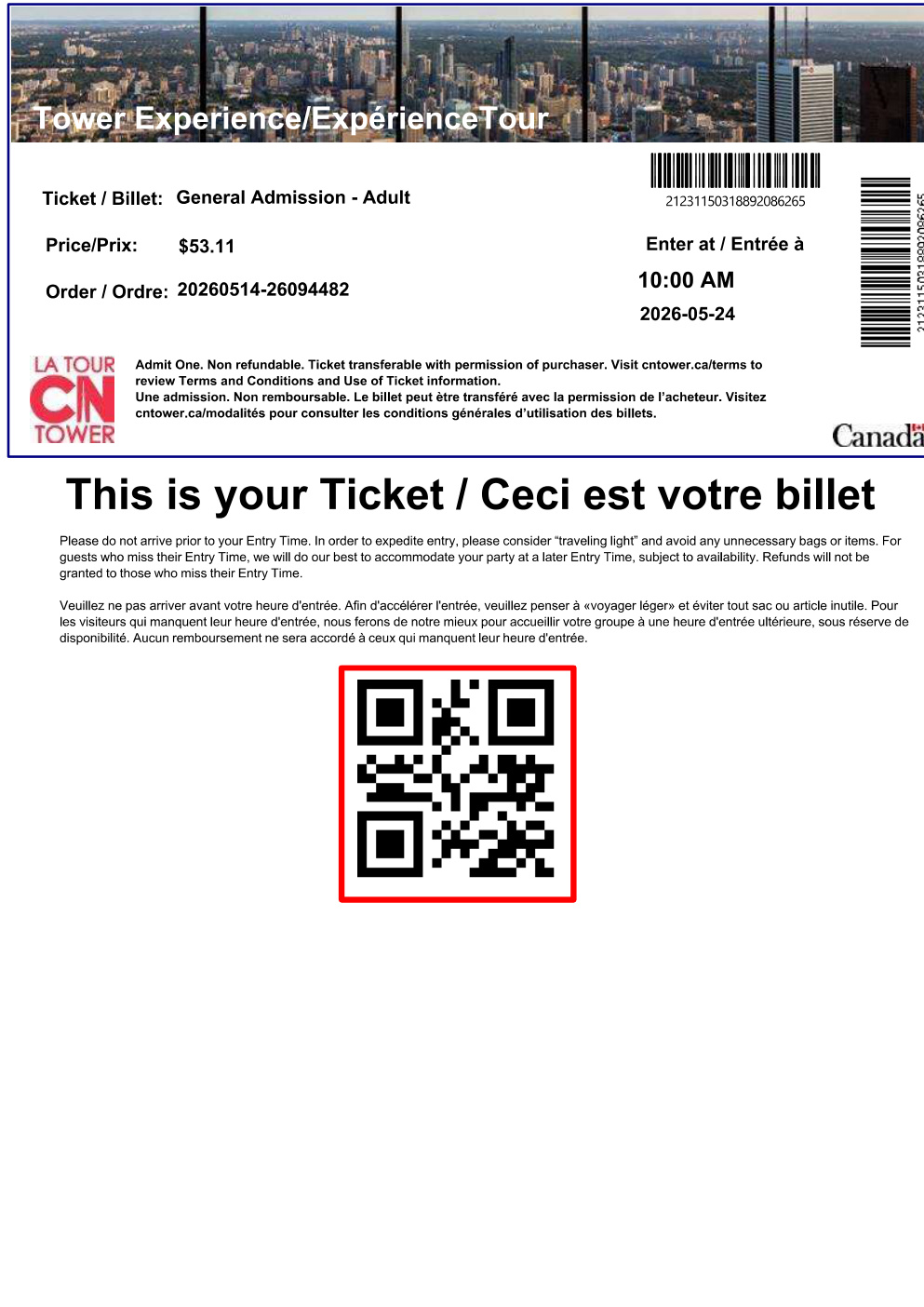 CN Tower tickets página 1